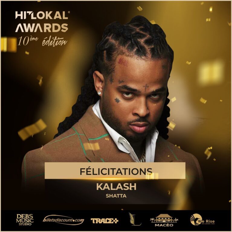 Kalash, lauréat Shatta masculin 2026